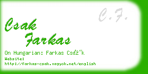 csak farkas business card